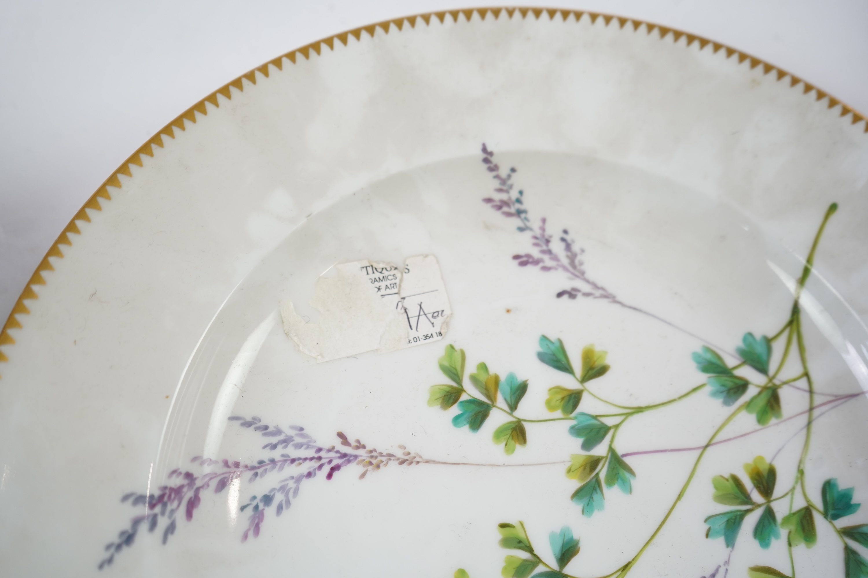 A Paris porcelain part dinner service, late 19th century